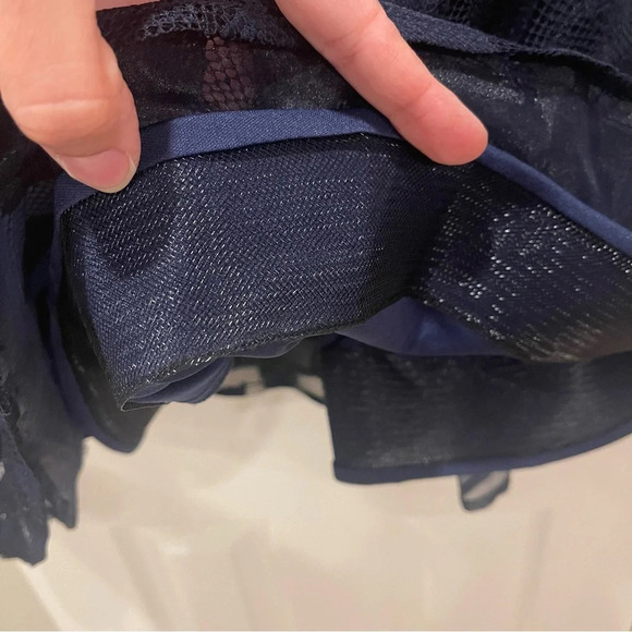 Betsey Johnson Navy Polka Dot Fit and Flare 50s Inspired Party Dress Sz 4 - Picture 6 of 10